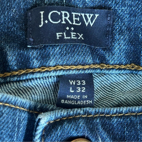 J.Crew Flex Men’s Relaxed Fit Straight Leg Jeans 32 Medium Wash Blue Denim - Picture 5 of 7